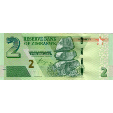 P99 Zimbabwe - 2 Dollars (2016) (with Text "BOND NOTE")